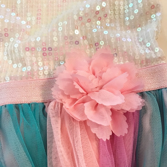 PLACE GIRL'S SPARKLE PARTY DRESS SIZE 10 - 12 - Picture 4 of 6